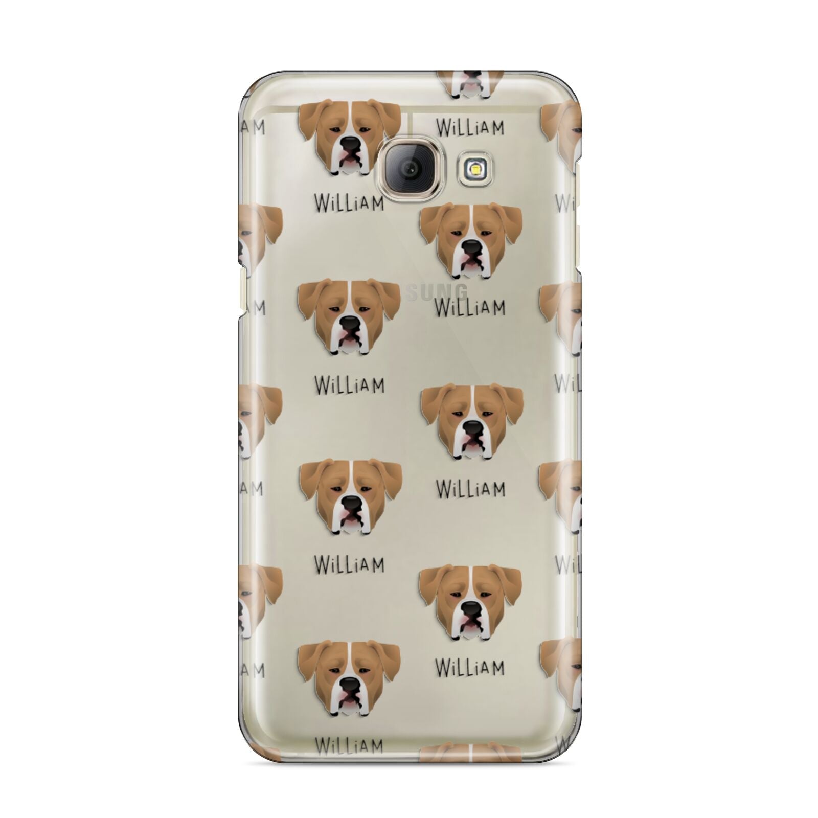American Bulldog Icon with Name Samsung Galaxy A8 2016 Case
