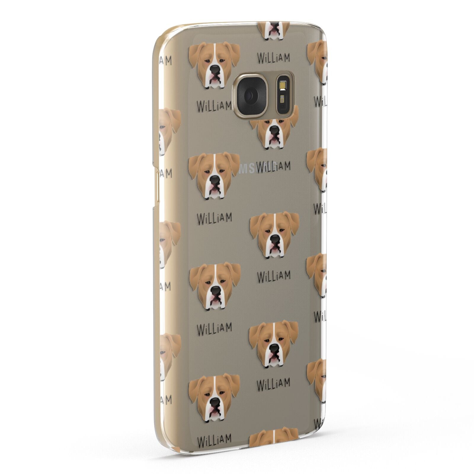 American Bulldog Icon with Name Samsung Galaxy Case Fourty Five Degrees