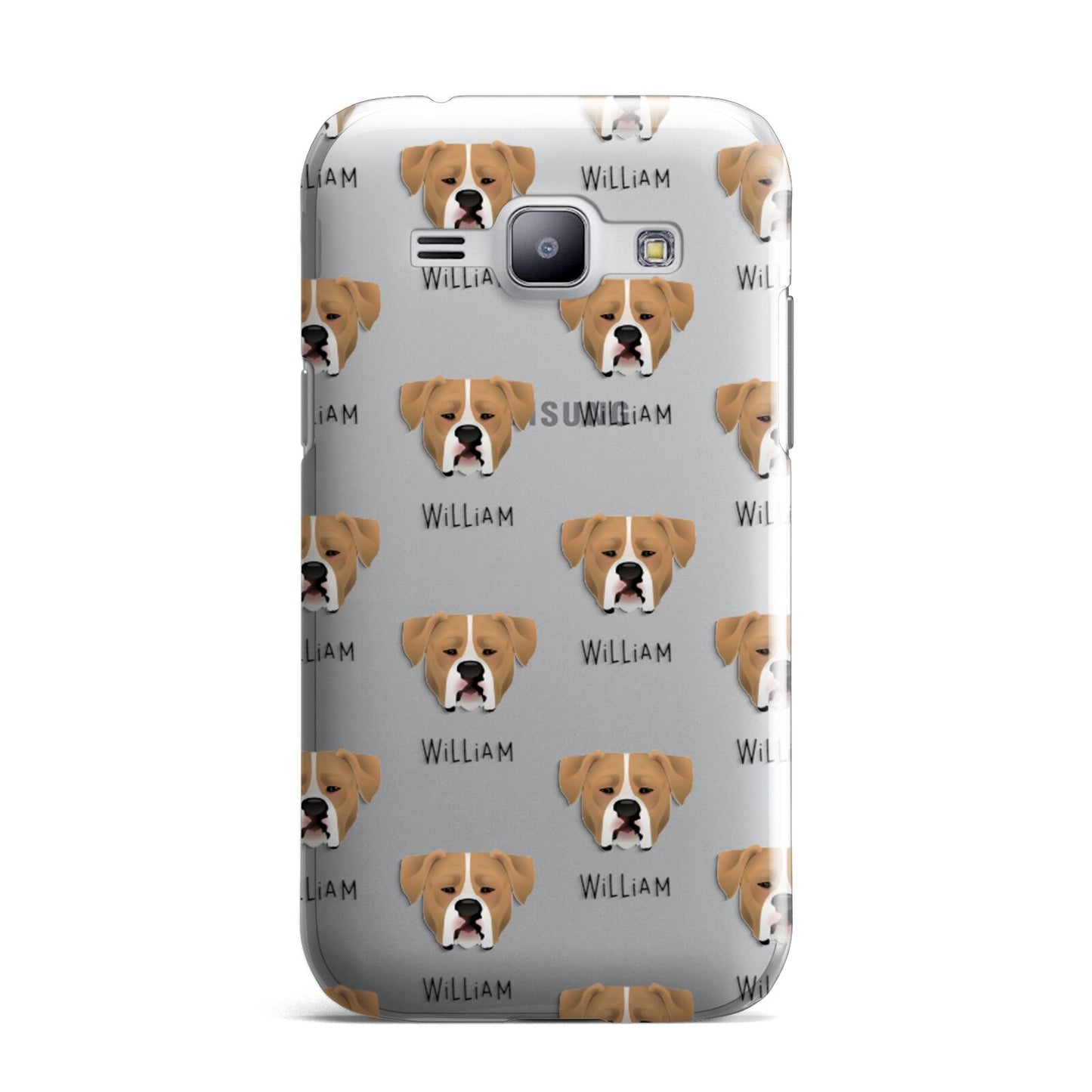 American Bulldog Icon with Name Samsung Galaxy J1 2015 Case