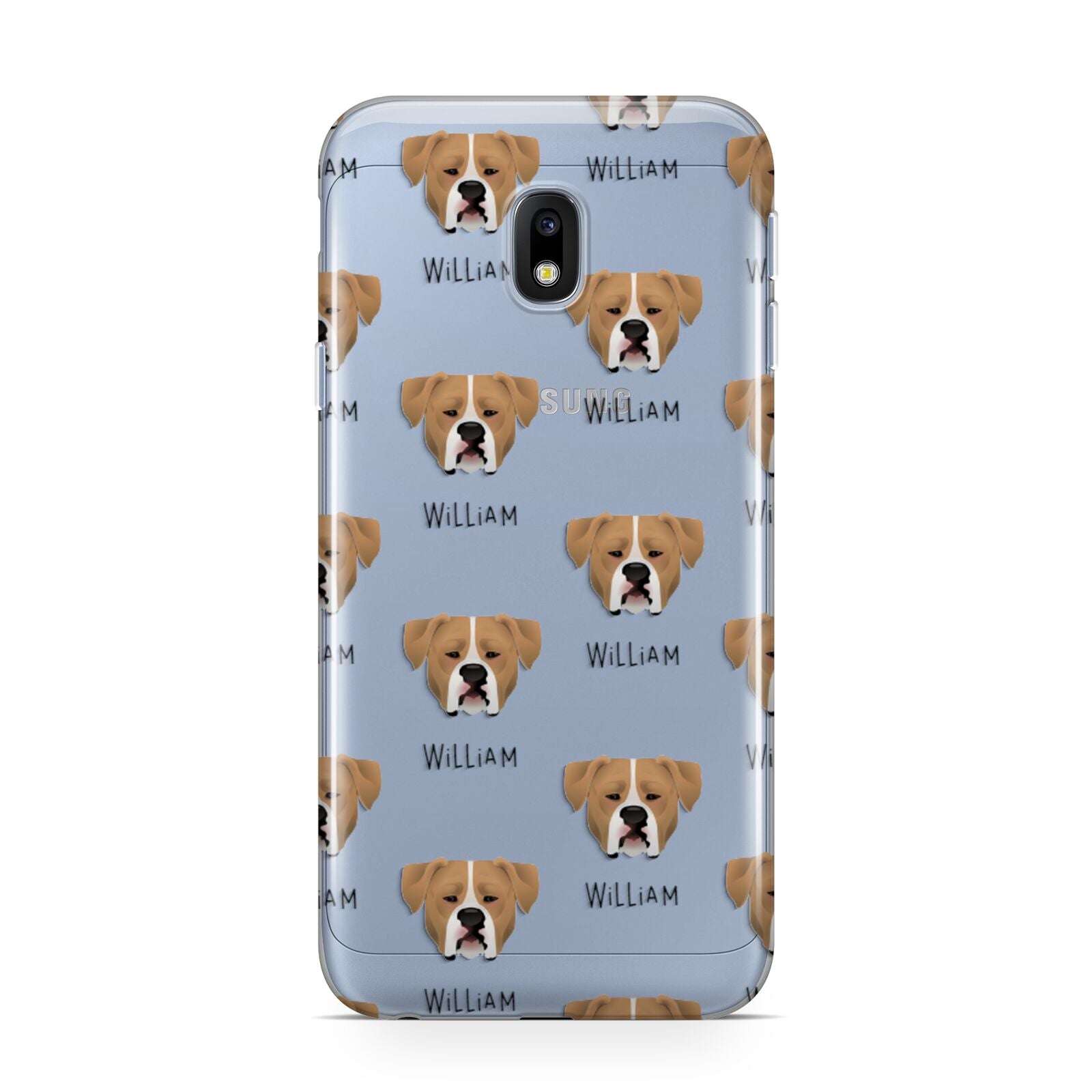 American Bulldog Icon with Name Samsung Galaxy J3 2017 Case