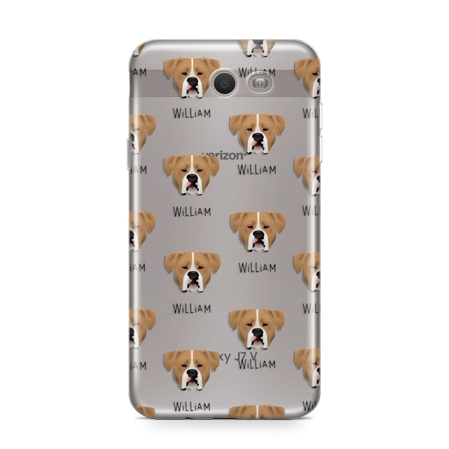 American Bulldog Icon with Name Samsung Galaxy J7 2017 Case