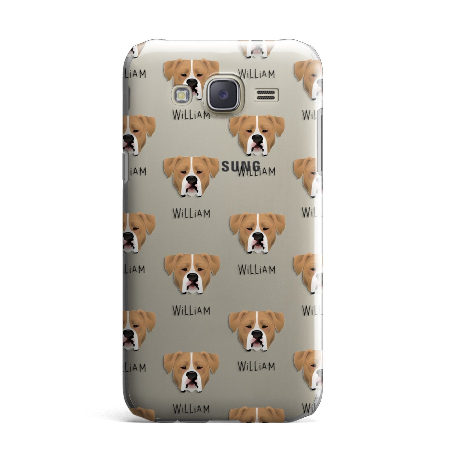 American Bulldog Icon with Name Samsung Galaxy J7 Case