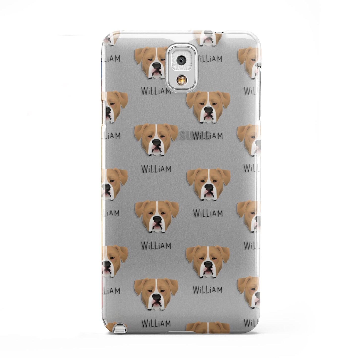 American Bulldog Icon with Name Samsung Galaxy Note 3 Case