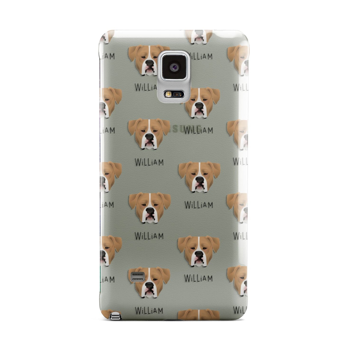 American Bulldog Icon with Name Samsung Galaxy Note 4 Case