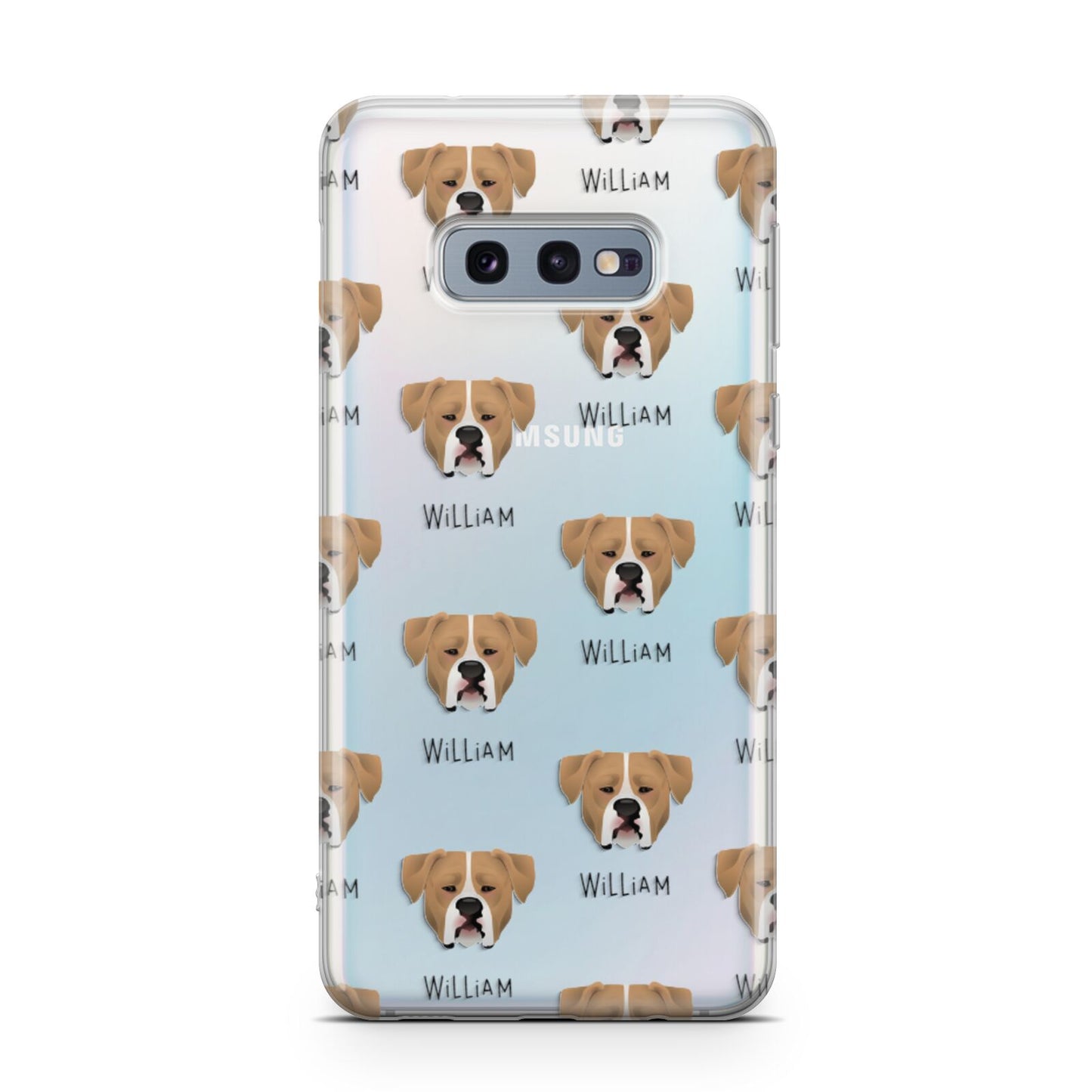 American Bulldog Icon with Name Samsung Galaxy S10E Case