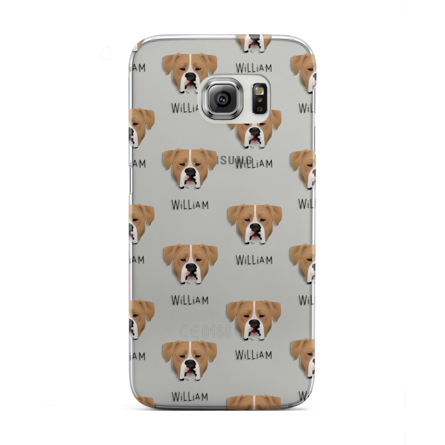 American Bulldog Icon with Name Samsung Galaxy S6 Edge Case
