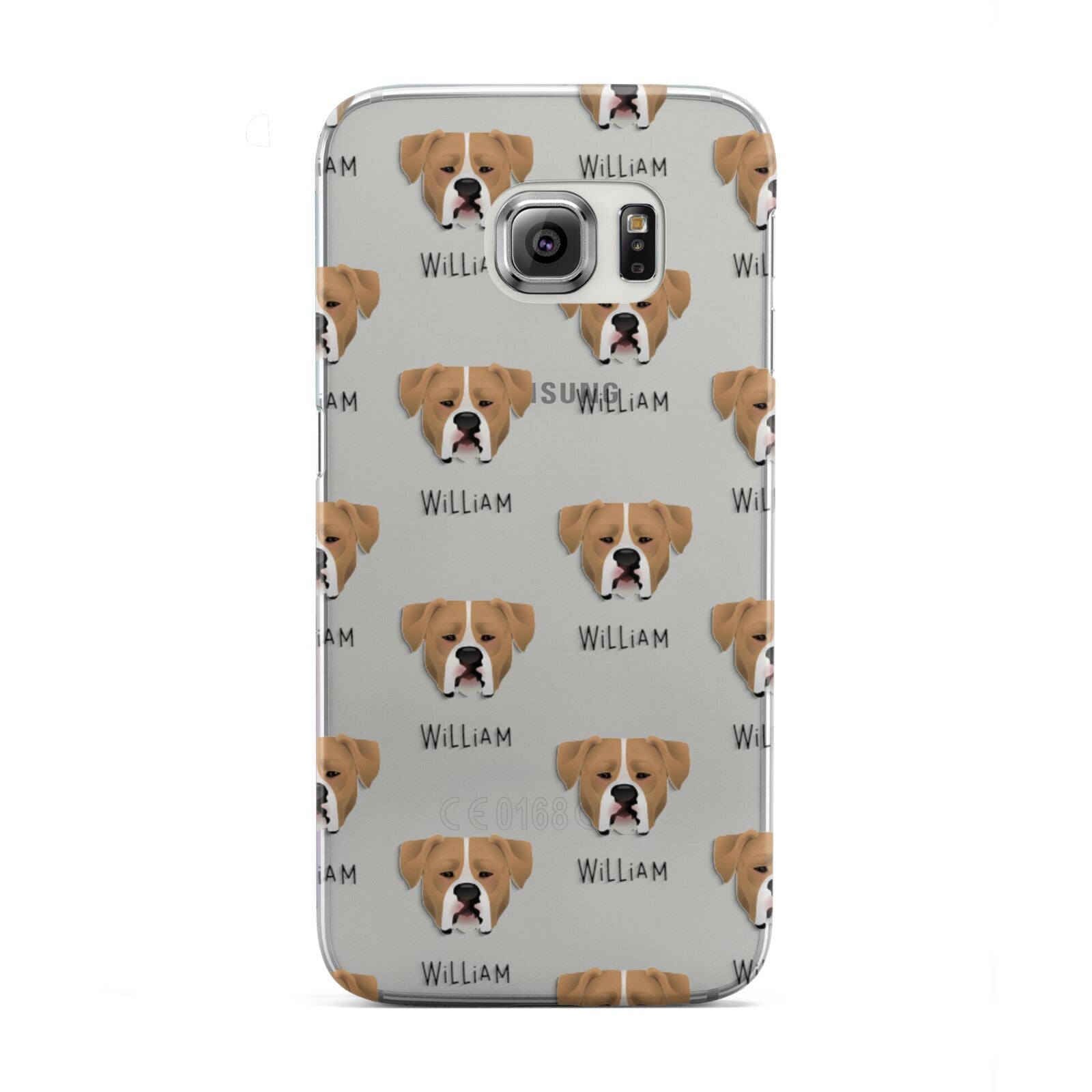 American Bulldog Icon with Name Samsung Galaxy S6 Edge Case