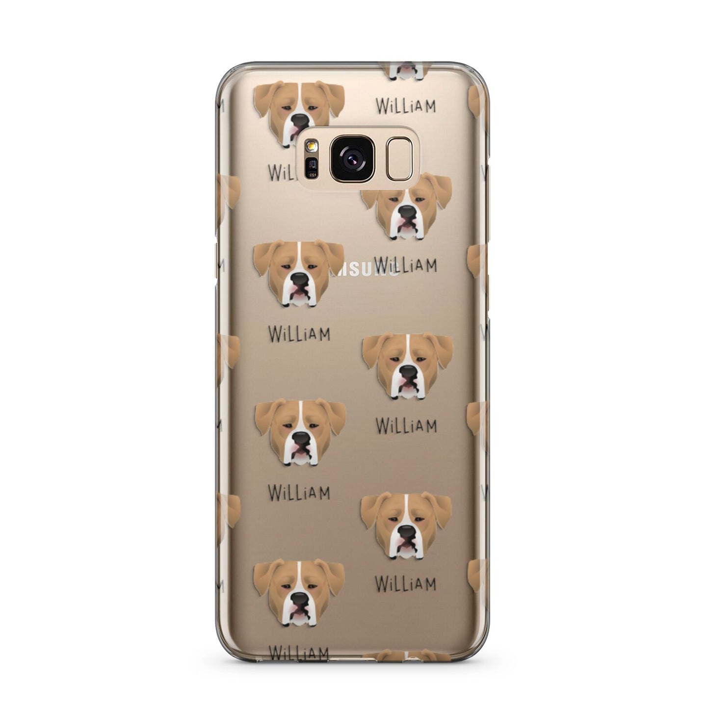 American Bulldog Icon with Name Samsung Galaxy S8 Plus Case