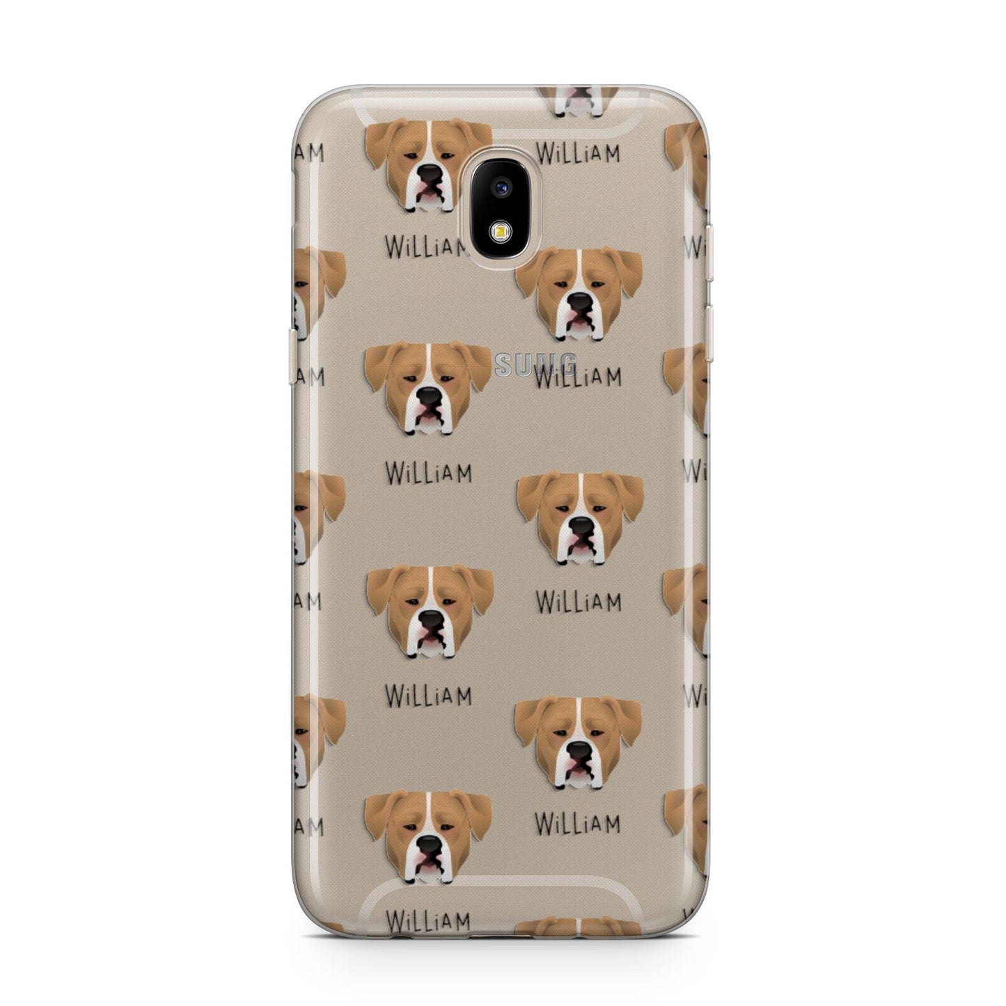 American Bulldog Icon with Name Samsung J5 2017 Case