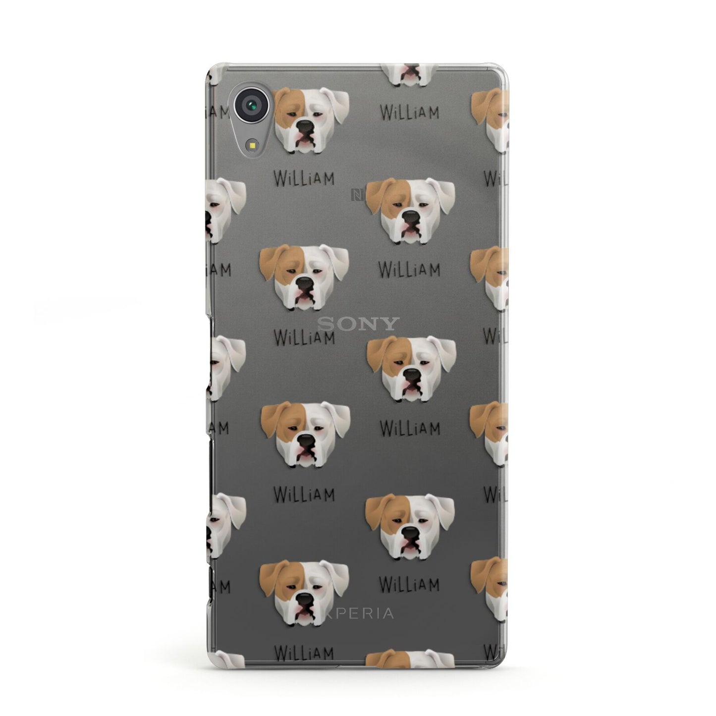 American Bulldog Icon with Name Sony Xperia Case