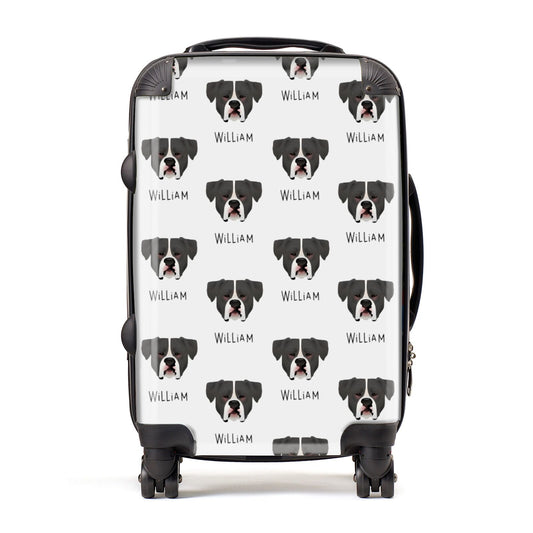 American Bulldog Icon with Name Suitcase