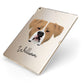 American Bulldog Personalised Apple iPad Case on Gold iPad Side View
