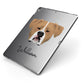 American Bulldog Personalised Apple iPad Case on Grey iPad Side View