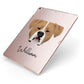 American Bulldog Personalised Apple iPad Case on Rose Gold iPad Side View