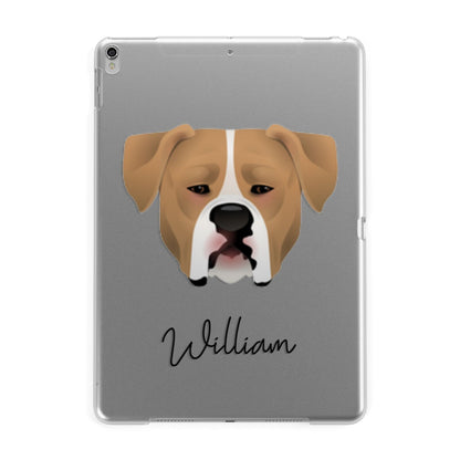 American Bulldog Personalised Apple iPad Silver Case