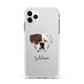 American Bulldog Personalised Apple iPhone 11 Pro Max in Silver with White Impact Case