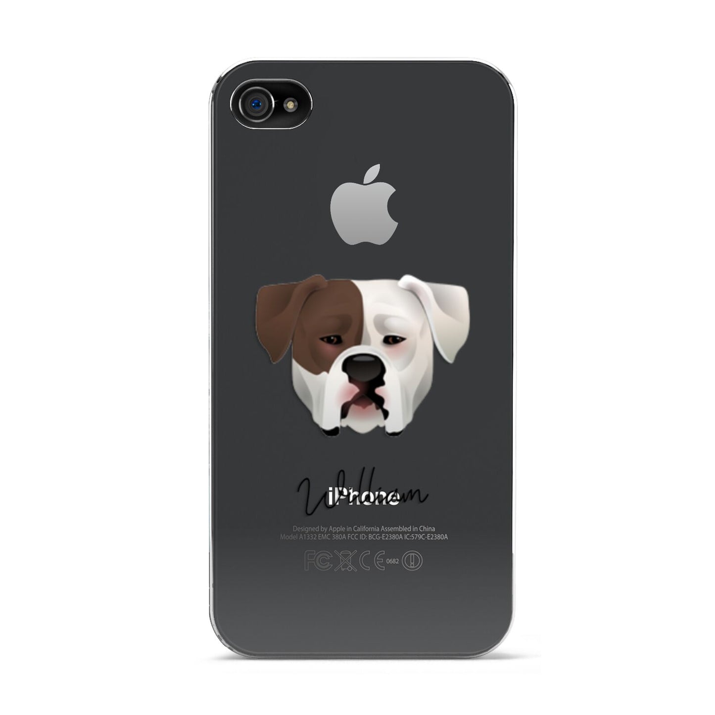 American Bulldog Personalised Apple iPhone 4s Case