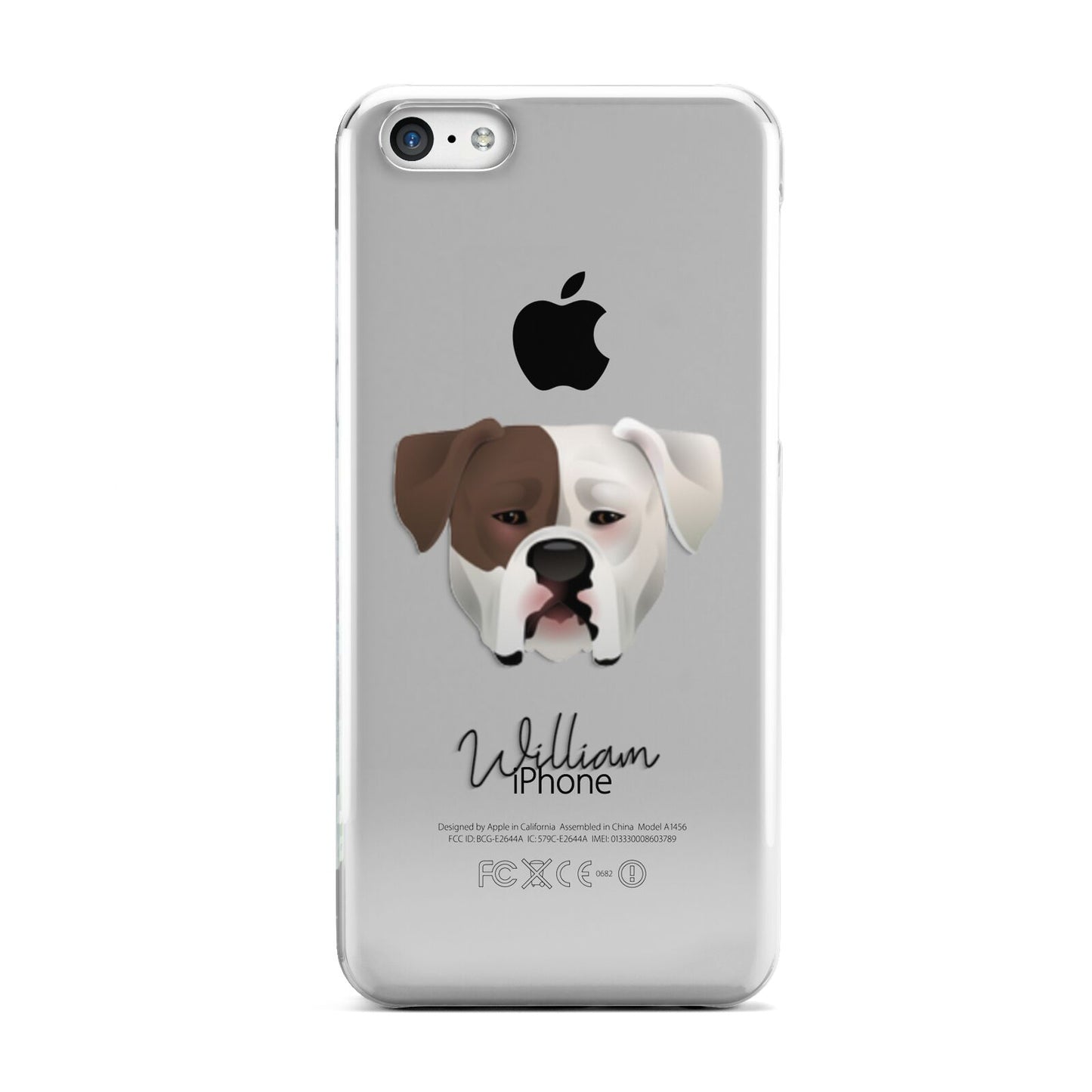 American Bulldog Personalised Apple iPhone 5c Case