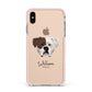 American Bulldog Personalised Apple iPhone Xs Max Impact Case Pink Edge on Gold Phone