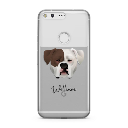 American Bulldog Personalised Google Pixel Case