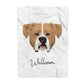 American Bulldog Personalised Large Fleece Blanket