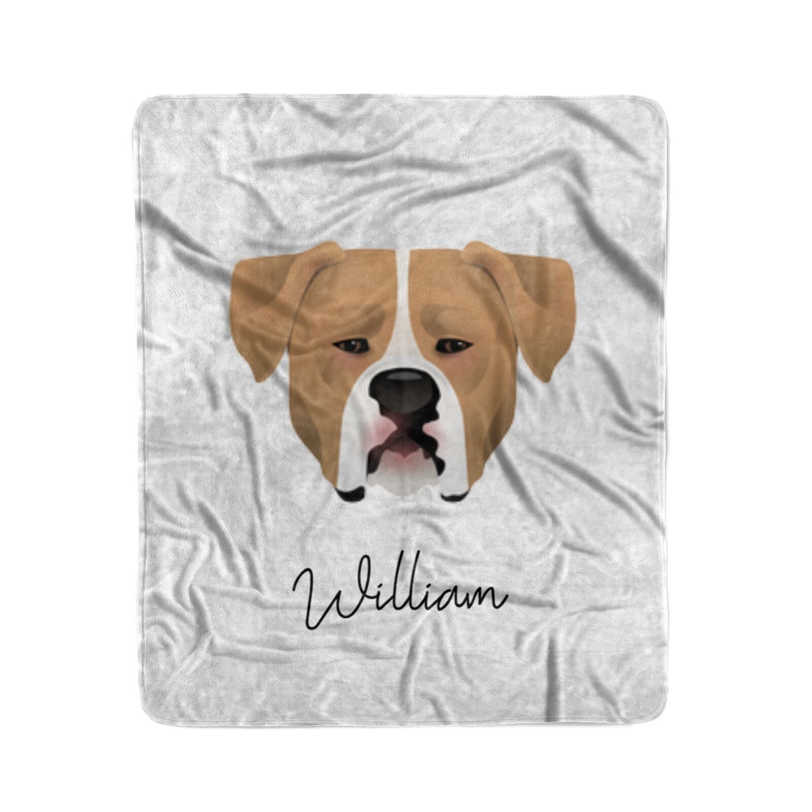 American Bulldog Personalised Medium Fleece Blanket