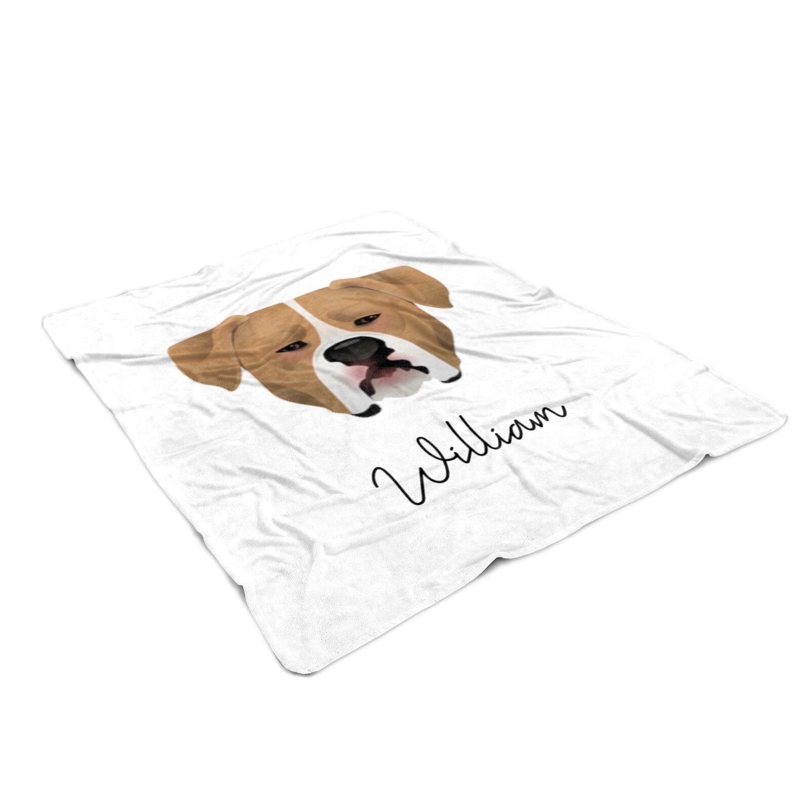American Bulldog Personalised Medium Fleece Blankets