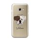 American Bulldog Personalised Samsung Galaxy A3 2017 Case on gold phone