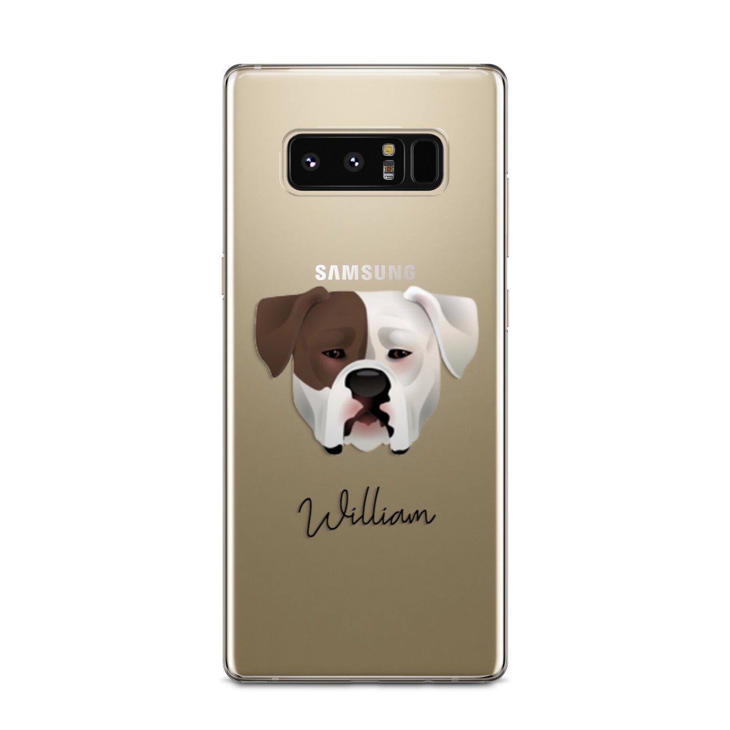 American Bulldog Personalised Samsung Galaxy Note 8 Case