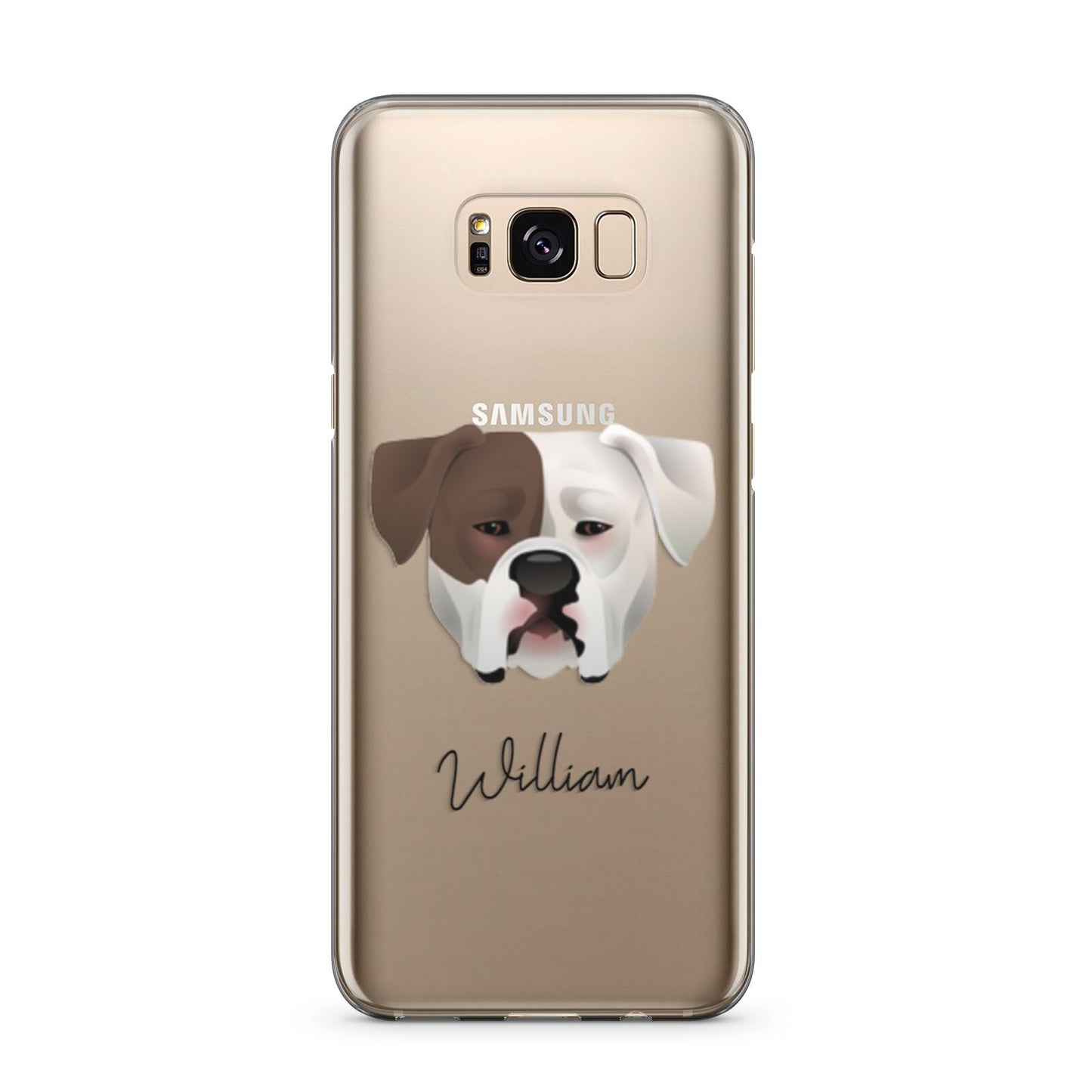 American Bulldog Personalised Samsung Galaxy S8 Plus Case