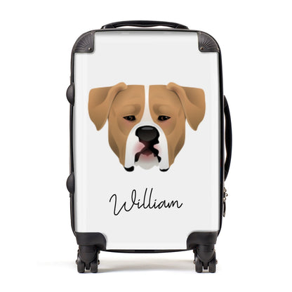 American Bulldog Personalised Suitcase