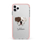 American Bulldog Personalised iPhone 11 Pro Max Impact Pink Edge Case