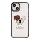 American Bulldog Personalised iPhone 13 Black Impact Case on Silver phone