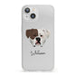 American Bulldog Personalised iPhone 13 Clear Bumper Case