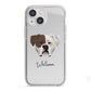 American Bulldog Personalised iPhone 13 Mini TPU Impact Case with White Edges