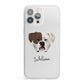 American Bulldog Personalised iPhone 13 Pro Max Clear Bumper Case