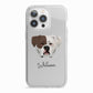 American Bulldog Personalised iPhone 13 Pro TPU Impact Case with White Edges