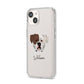 American Bulldog Personalised iPhone 14 Clear Tough Case Starlight Angled Image