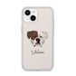 American Bulldog Personalised iPhone 14 Clear Tough Case Starlight