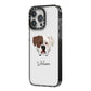 American Bulldog Personalised iPhone 14 Pro Max Black Impact Case Side Angle on Silver phone