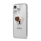 American Bulldog Personalised iPhone 14 Pro Max Clear Tough Case Silver Angled Image
