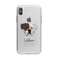 American Bulldog Personalised iPhone X Bumper Case on Silver iPhone Alternative Image 1