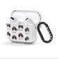 American Cocker Spaniel Icon with Name AirPods Clear Case 3rd Gen Side Image