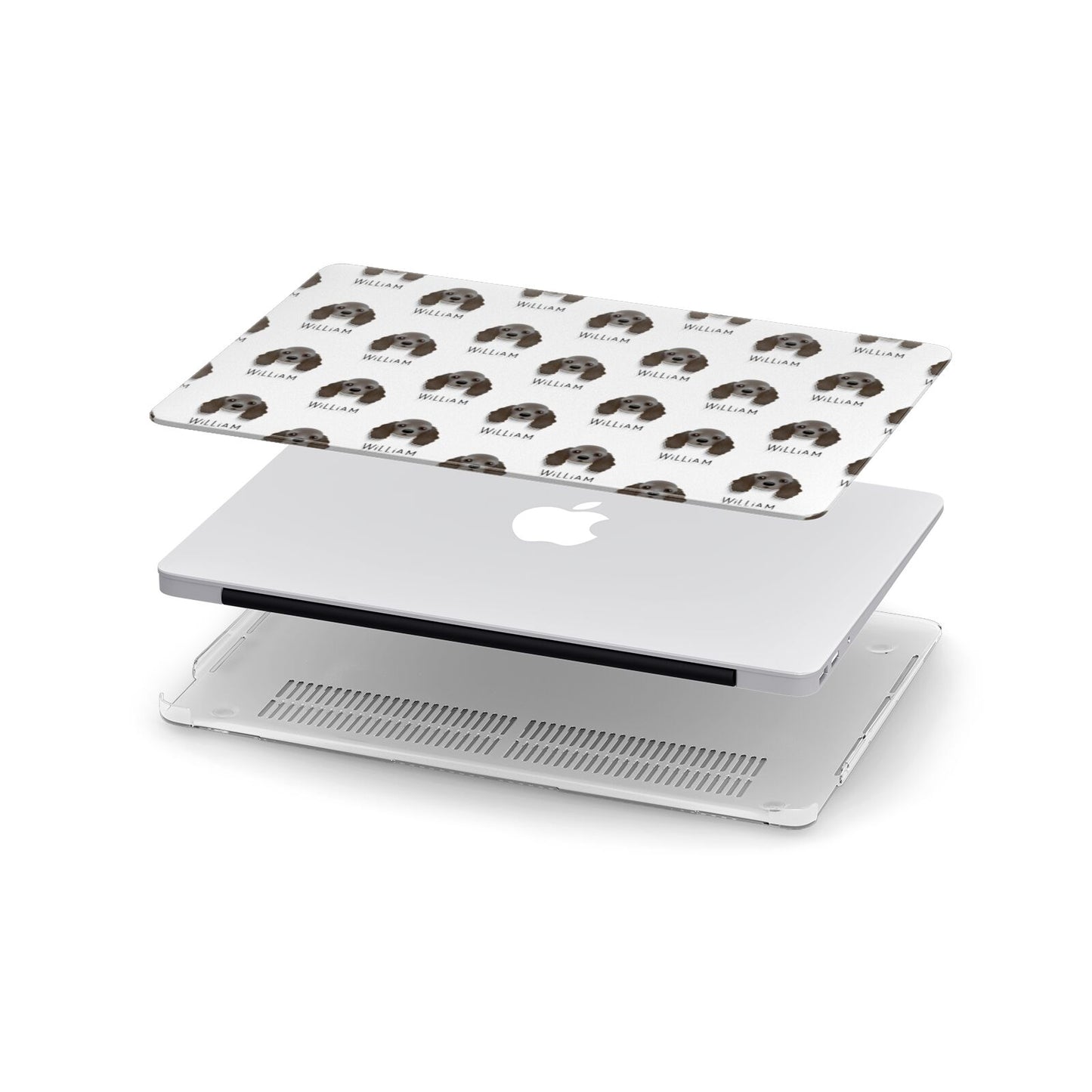 American Cocker Spaniel Icon with Name Apple MacBook Case in Detail