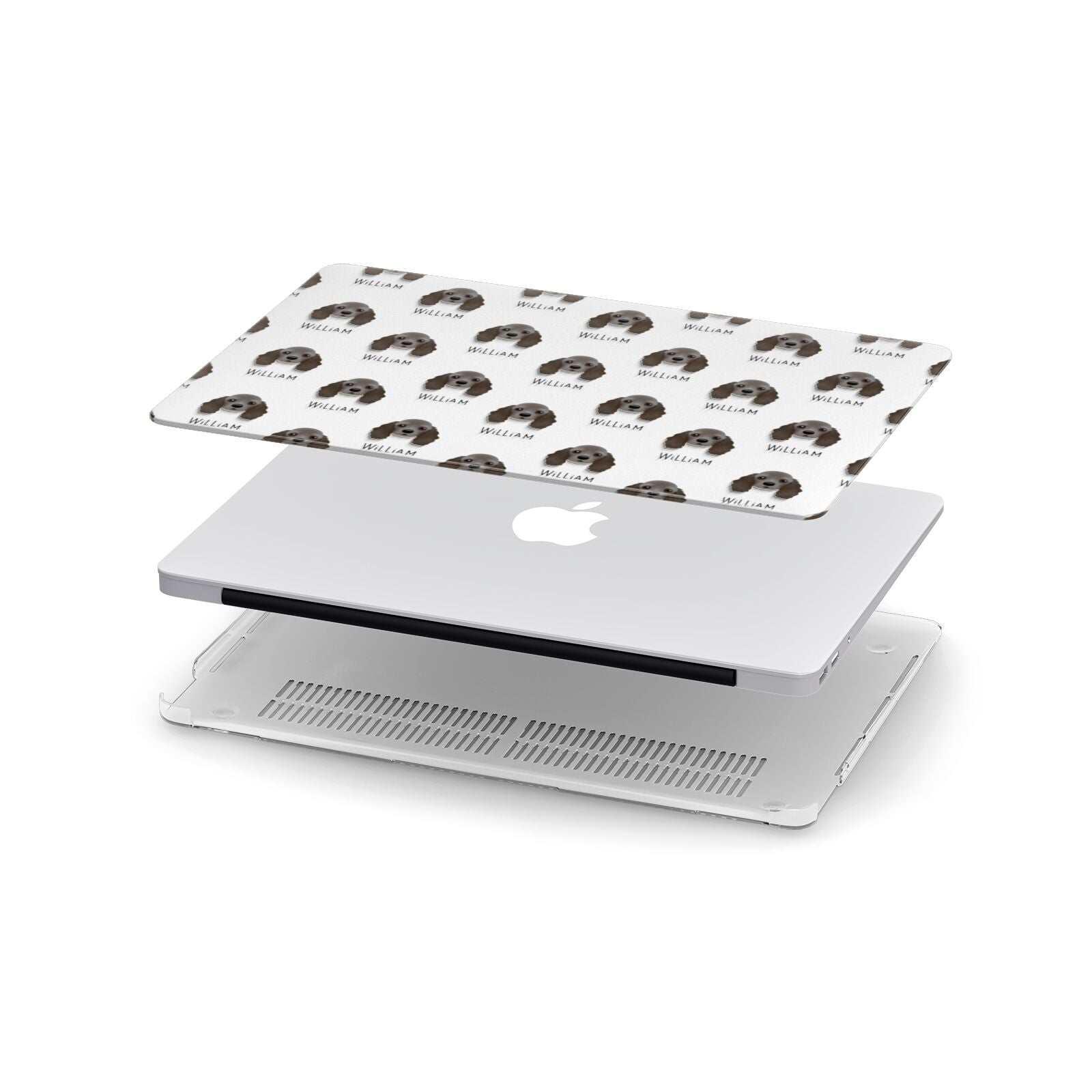 American Cocker Spaniel Icon with Name Apple MacBook Case in Detail