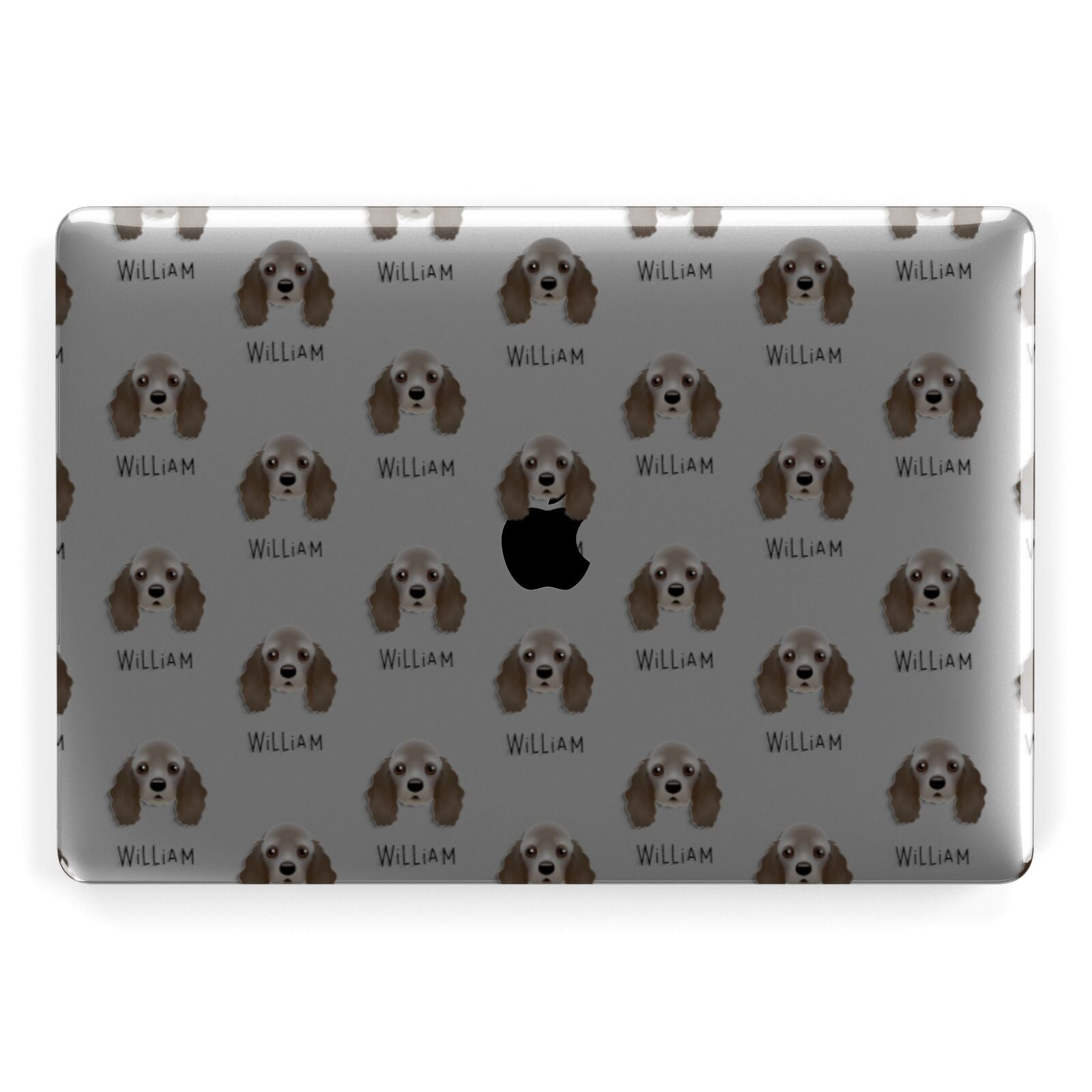 American Cocker Spaniel Icon with Name Apple MacBook Case