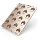 American Cocker Spaniel Icon with Name Apple iPad Case on Gold iPad Side View