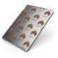 American Cocker Spaniel Icon with Name Apple iPad Case on Grey iPad Side View