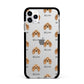 American Cocker Spaniel Icon with Name Apple iPhone 11 Pro Max in Silver with Black Impact Case