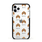 American Cocker Spaniel Icon with Name Apple iPhone 11 Pro in Silver with Black Impact Case